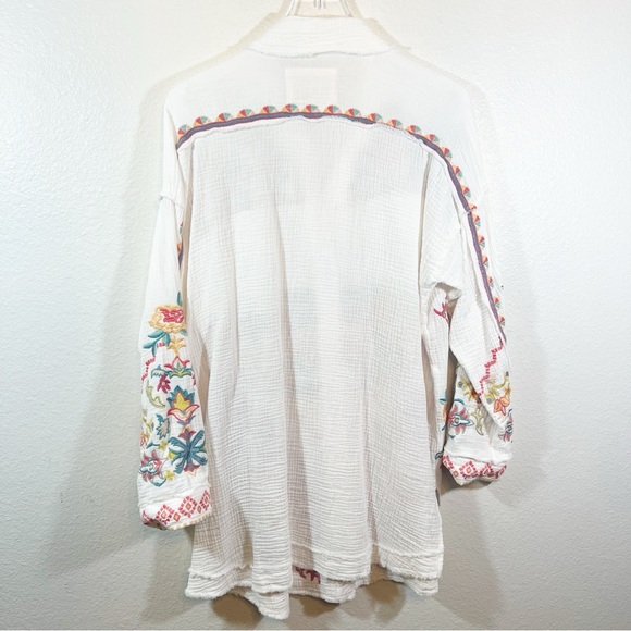 JOHNNY WAS Toyah top embroidered long sleeve - Picture 9 of 10